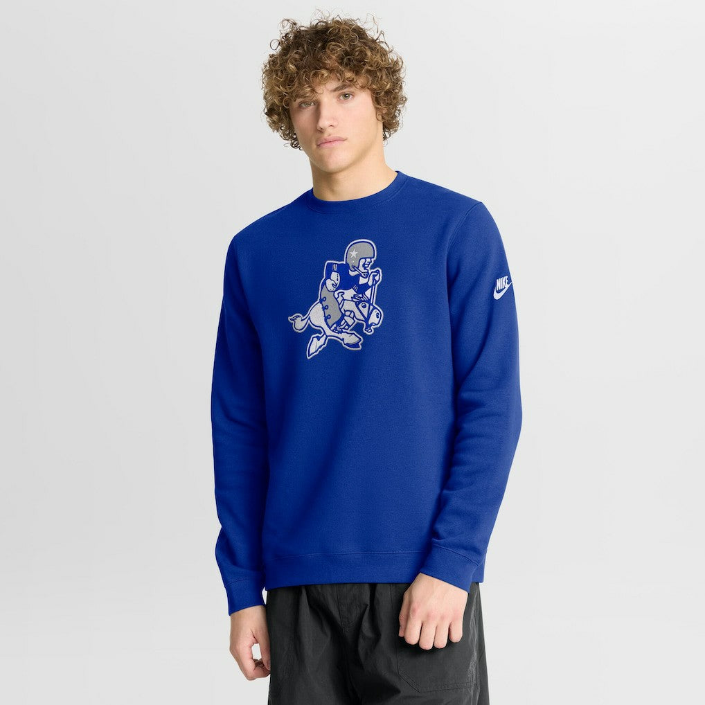 Nike Dallas Cowboys Swing Pass Rewind Club Pullover Sweatshirt Royal