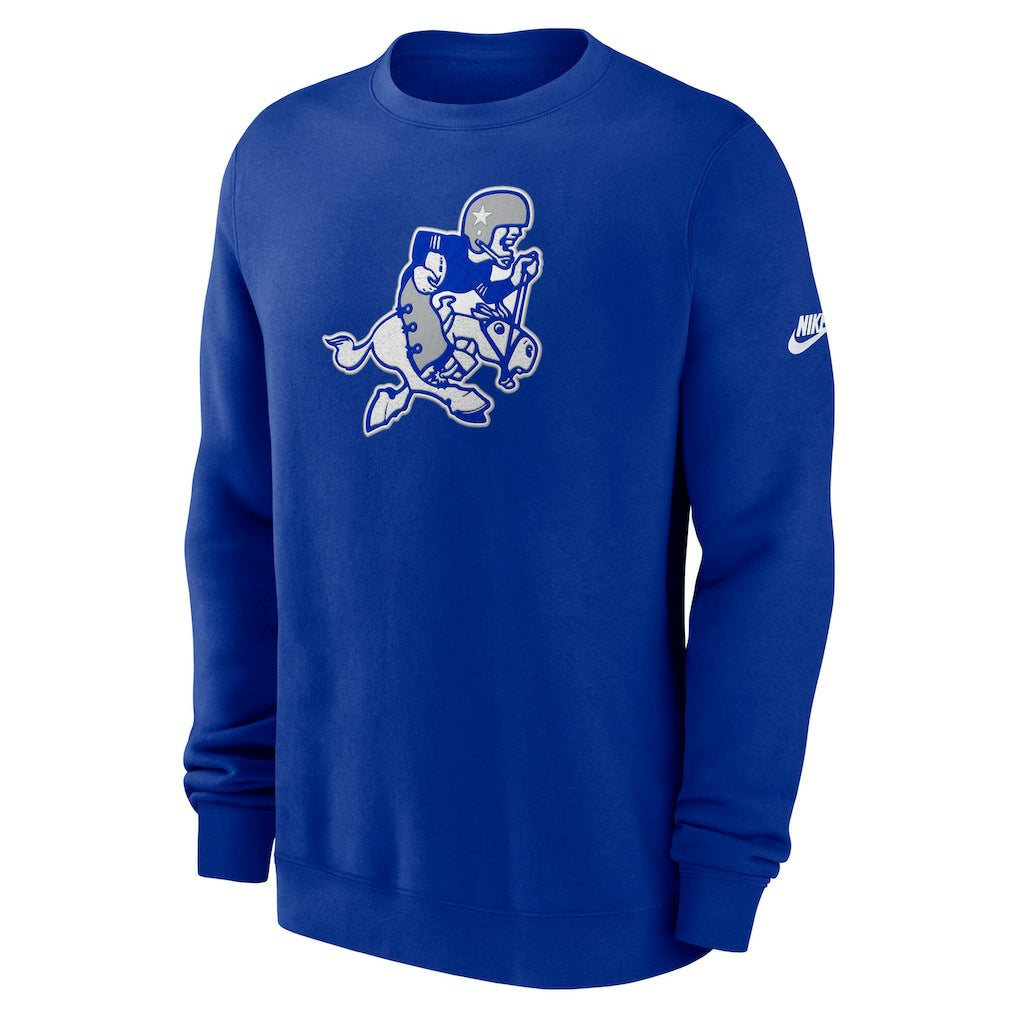 Nike Dallas Cowboys Swing Pass Rewind Club Pullover Sweatshirt Royal