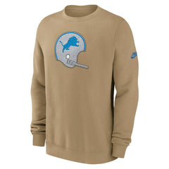 Nike Detroit Lions Swing Pass Rewind Club Pullover Sweatshirt Tan
