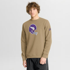 Nike Minnesota Vikings Swing Pass Rewind Club Pullover Sweatshirt Tan