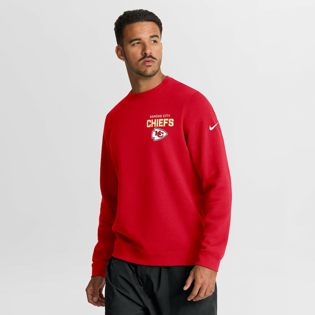 Nike Kansas City Chiefs Primetime Club Fleece Pullover Sweatshirt Red