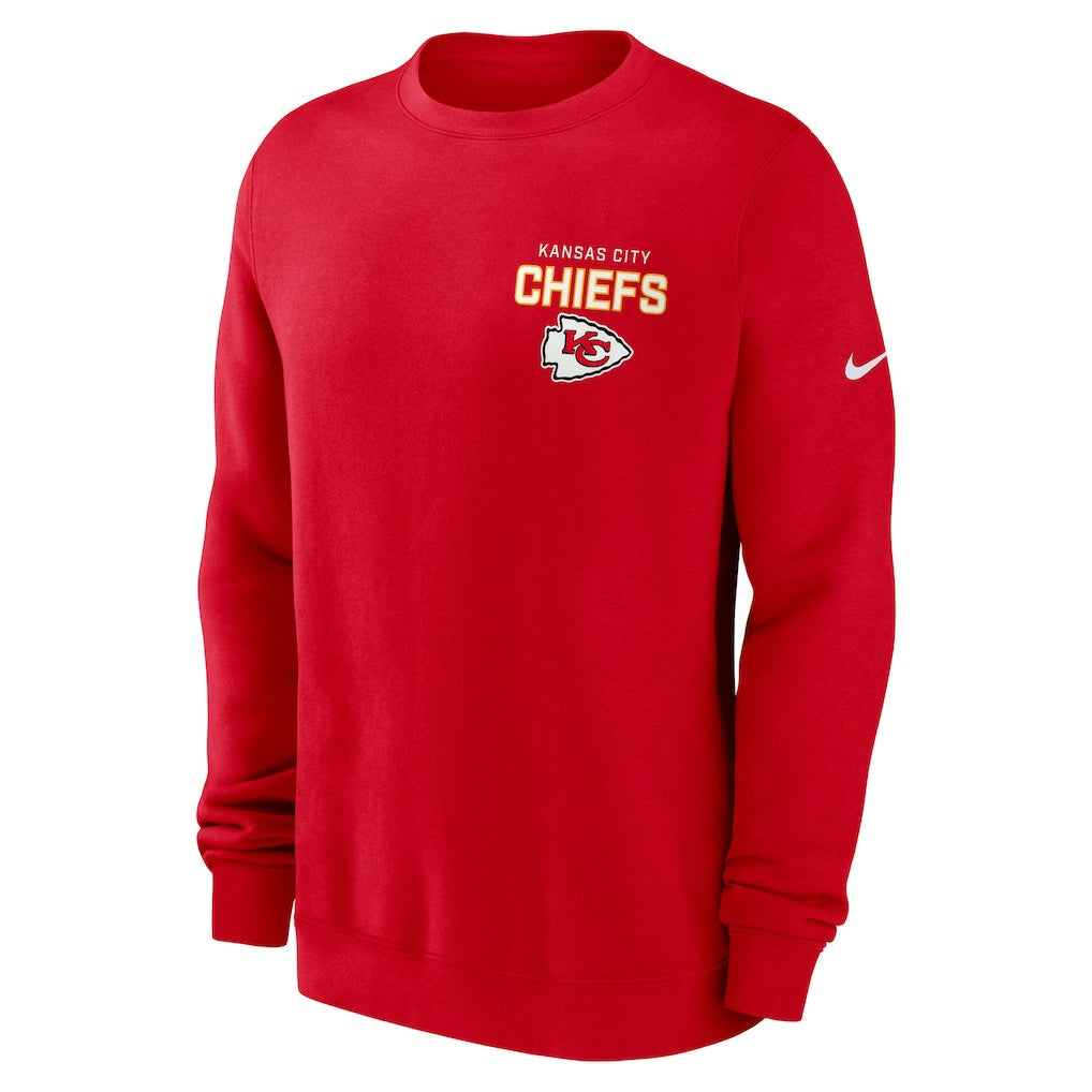 Nike Kansas City Chiefs Primetime Club Fleece Pullover Sweatshirt Red