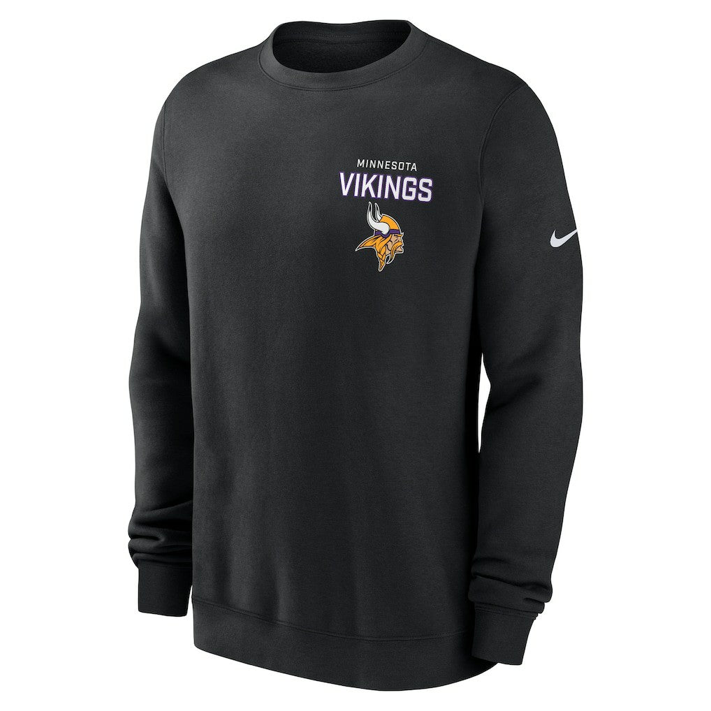 Nike Minnesota Vikings Primetime Club Fleece Pullover Sweatshirt Black