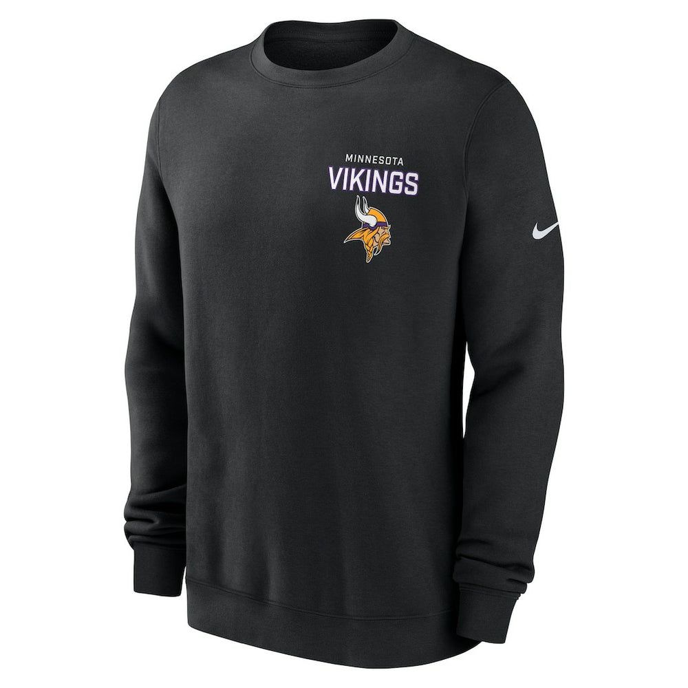 Nike Minnesota Vikings Primetime Club Fleece Pullover Sweatshirt Black
