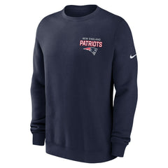 Nike New England Patriots Primetime Club Fleece Pullover Sweatshirt Navy