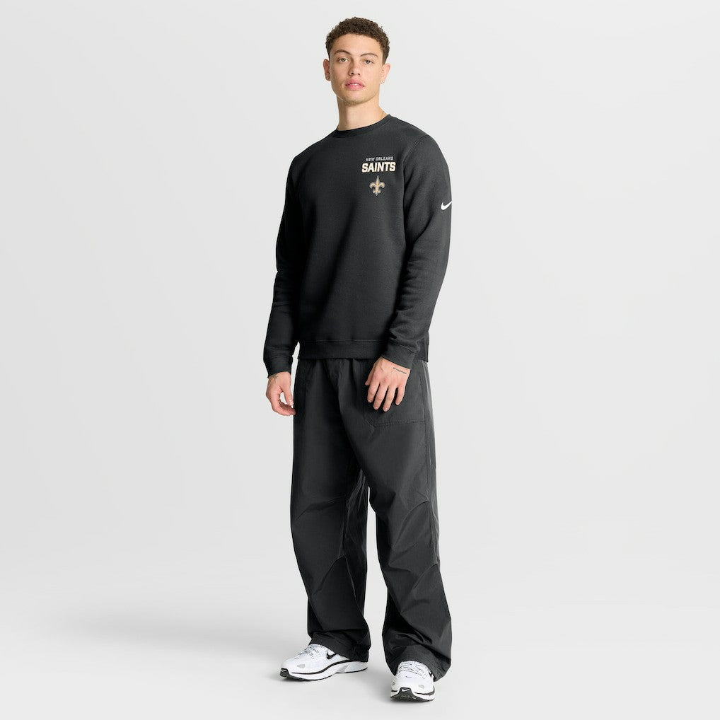 Nike New Orleans Saints Primetime Club Fleece Pullover Sweatshirt Black
