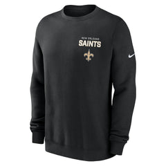 Nike New Orleans Saints Primetime Club Fleece Pullover Sweatshirt Black