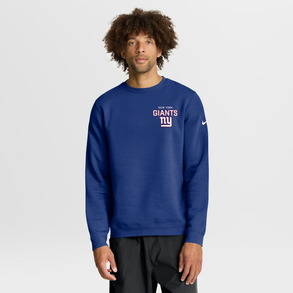 Nike New York Giants Primetime Club Fleece Pullover Sweatshirt Royal