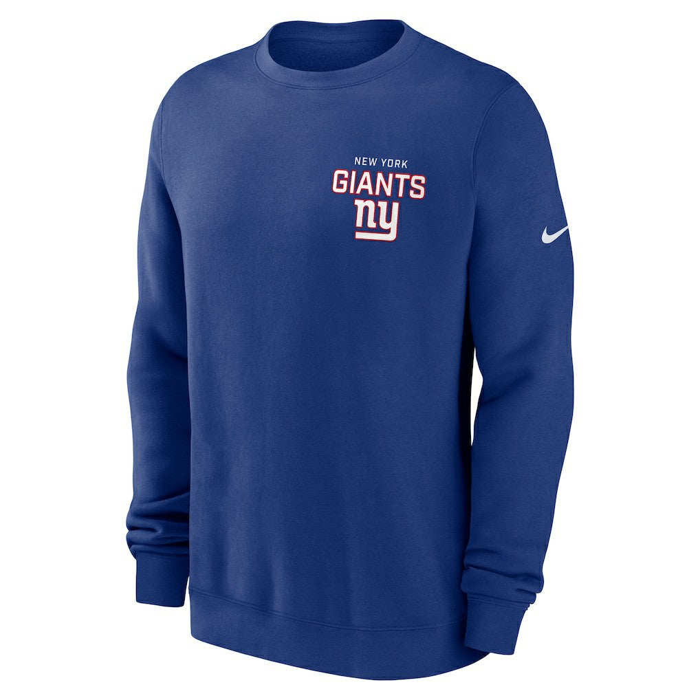 Nike New York Giants Primetime Club Fleece Pullover Sweatshirt Royal