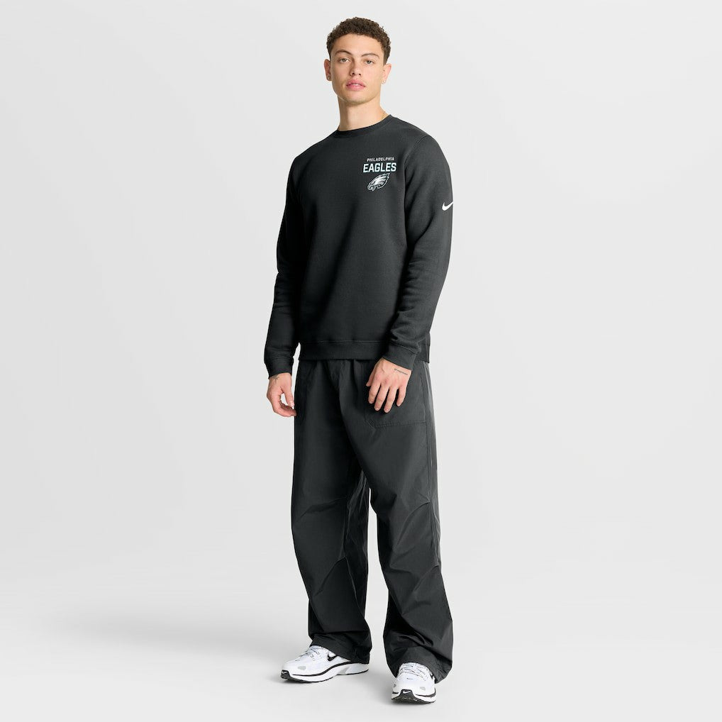 Nike Philadelphia Eagles Primetime Club Fleece Pullover Sweatshirt Black