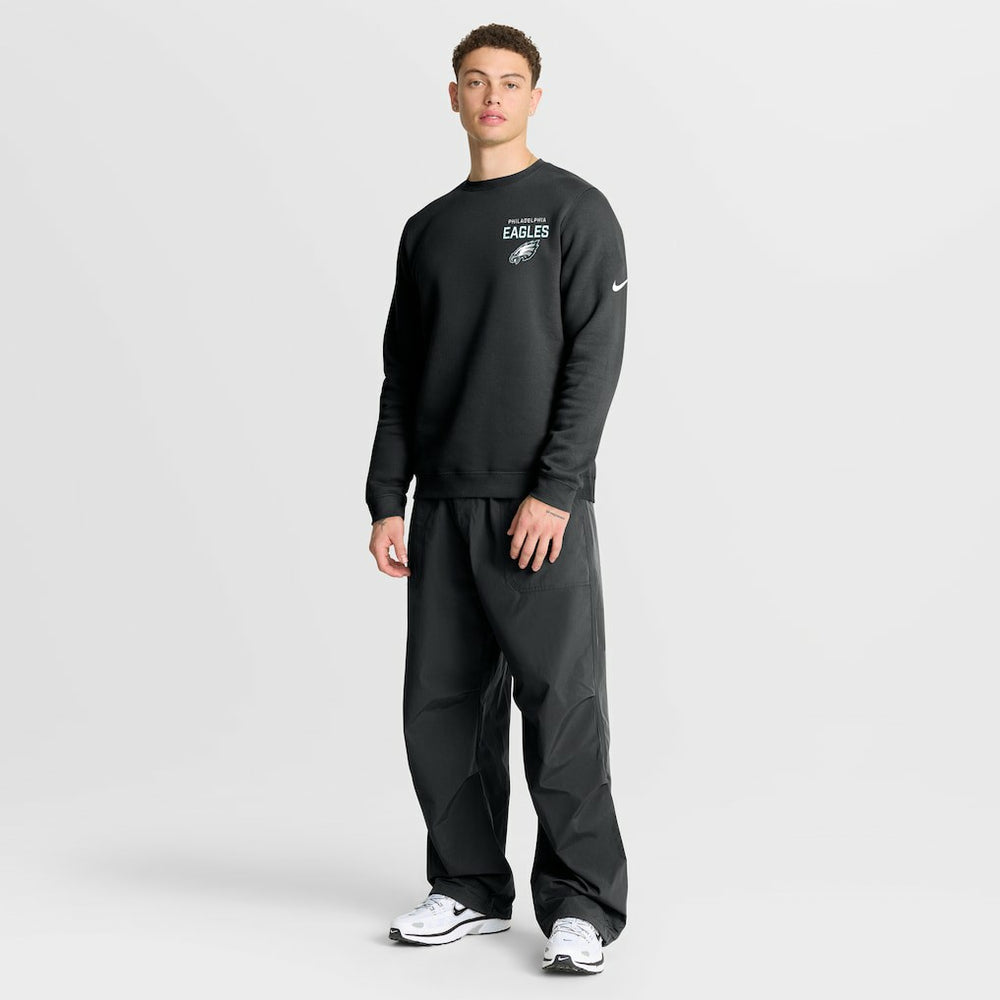 Nike Philadelphia Eagles Primetime Club Fleece Pullover Sweatshirt Black