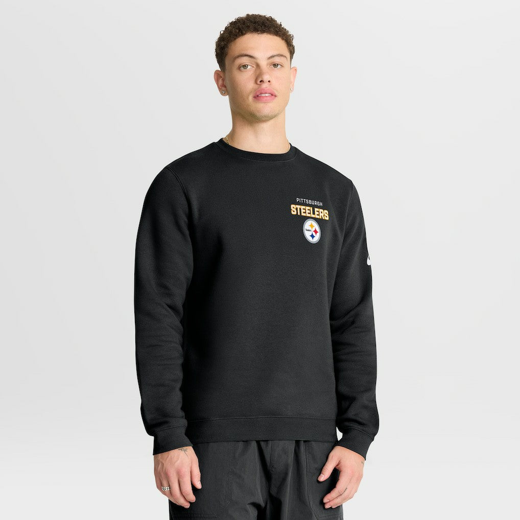 Nike Pittsburgh Steelers Primetime Club Fleece Pullover Sweatshirt Black