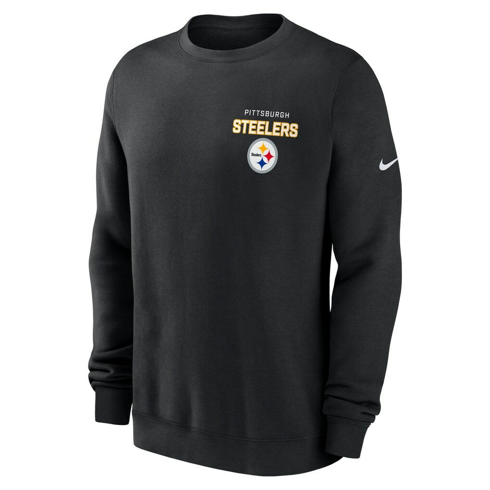 Nike Pittsburgh Steelers Primetime Club Fleece Pullover Sweatshirt Black