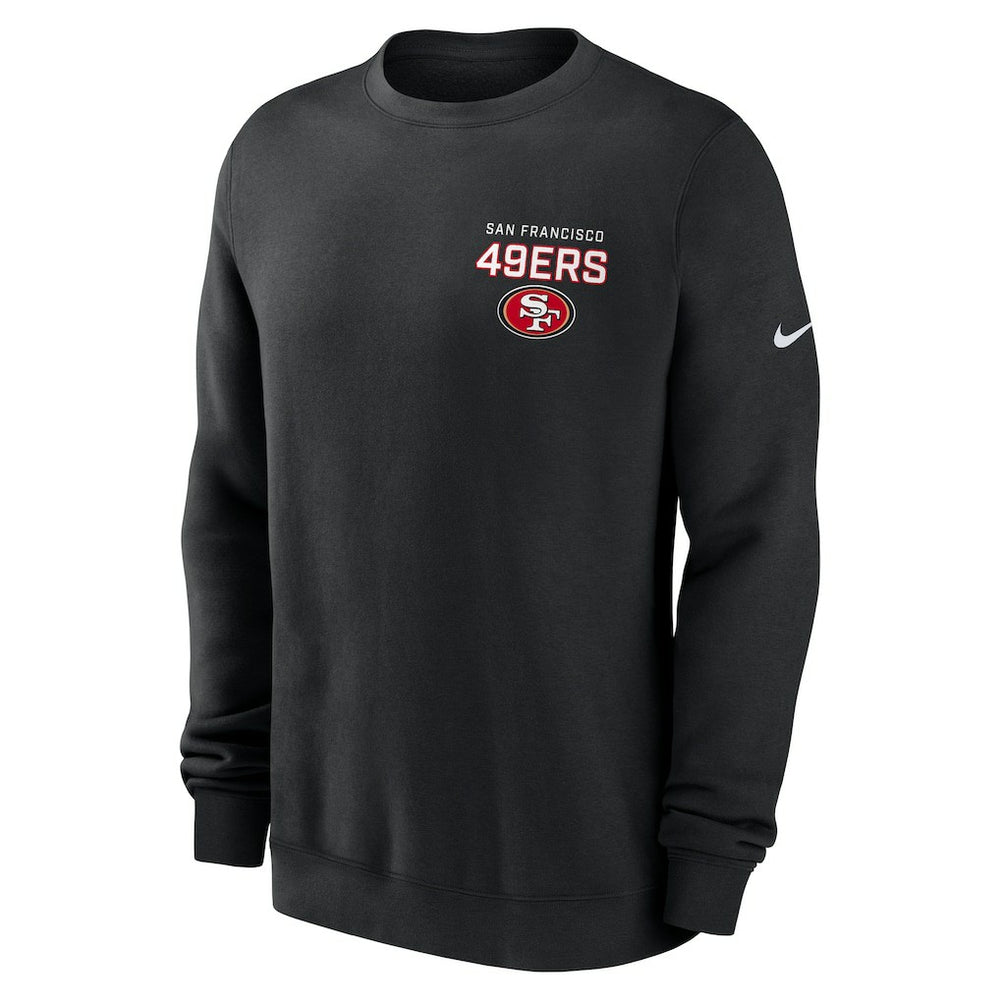 Nike San Francisco 49ers Primetime Club Fleece Pullover Sweatshirt Black