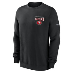Nike San Francisco 49ers Primetime Club Fleece Pullover Sweatshirt Black