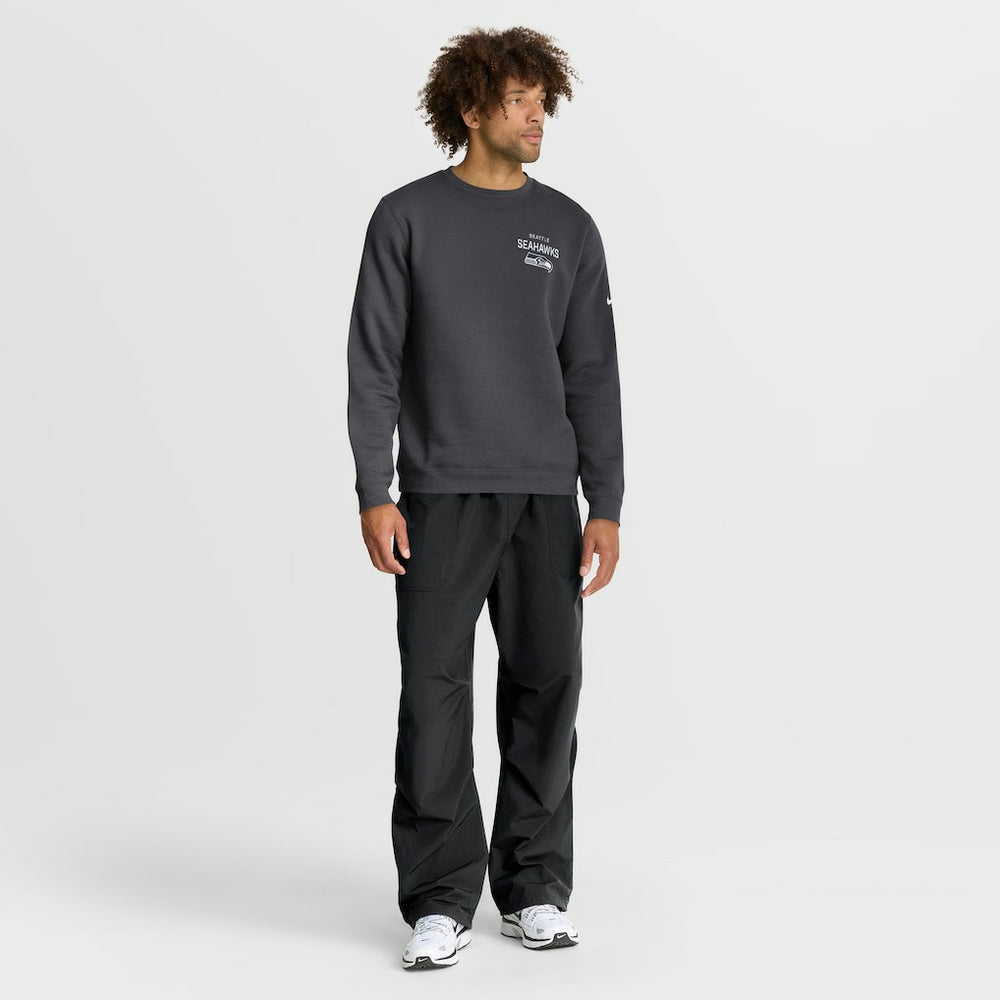 Nike Seattle Seahawks Primetime Club Fleece Pullover Sweatshirt Anthracite