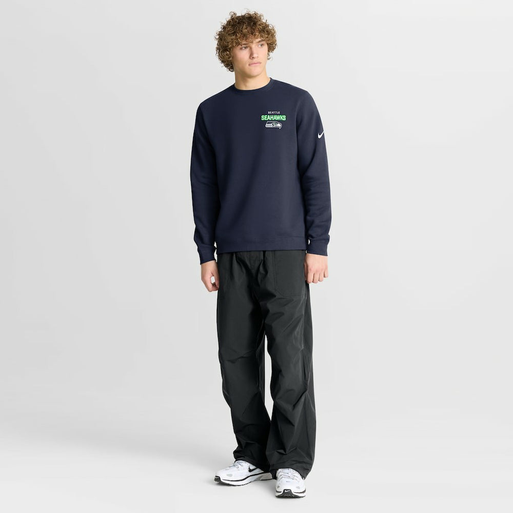 Nike Seattle Seahawks Primetime Club Fleece Pullover Sweatshirt College Navy