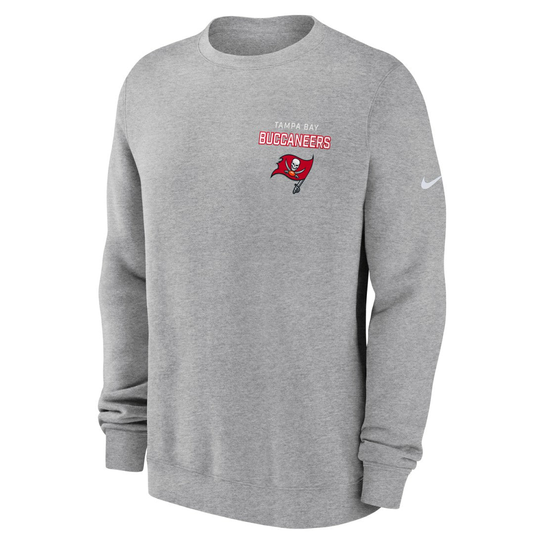 Nike Tampa Bay Buccaneers Primetime Club Fleece Pullover Sweatshirt Heather Gray
