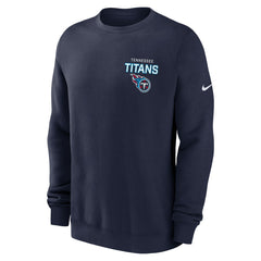 Nike Tennessee Titans Primetime Club Fleece Pullover Sweatshirt Navy