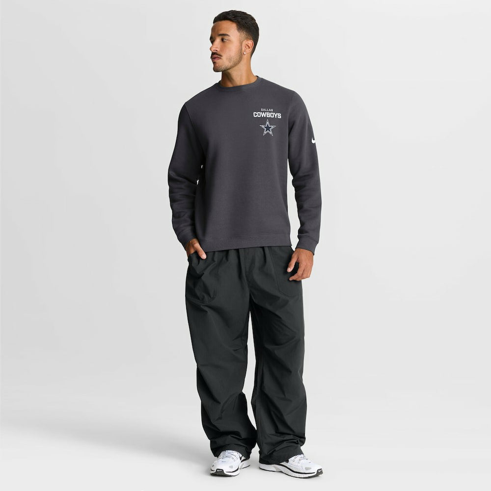 Nike Dallas Cowboys Primetime Club Fleece Pullover Sweatshirt Anthracite