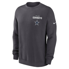 Nike Dallas Cowboys Primetime Club Fleece Pullover Sweatshirt Anthracite