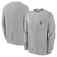 Nike Houston Texans Primetime Club Fleece Pullover Sweatshirt Heather Gray