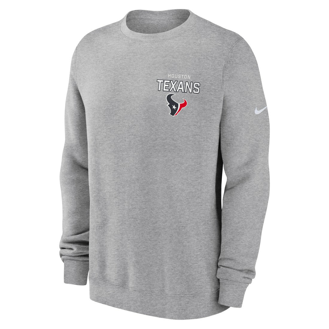 Nike Houston Texans Primetime Club Fleece Pullover Sweatshirt Heather Gray