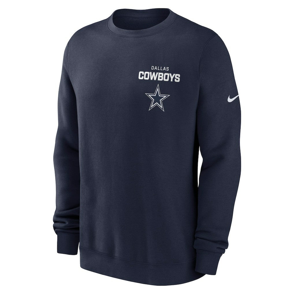 Nike Dallas Cowboys Primetime Club Fleece Pullover Sweatshirt Navy