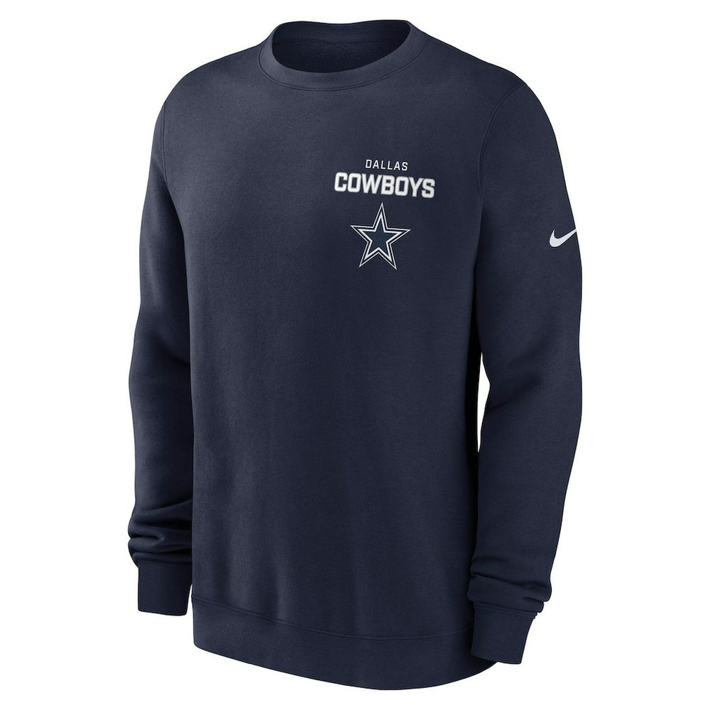 Nike Dallas Cowboys Primetime Club Fleece Pullover Sweatshirt Navy