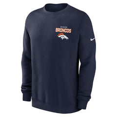 Nike Denver Broncos Primetime Club Fleece Pullover Sweatshirt Navy