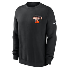 Nike Cincinnati Bengals Primetime Club Fleece Pullover Sweatshirt Black