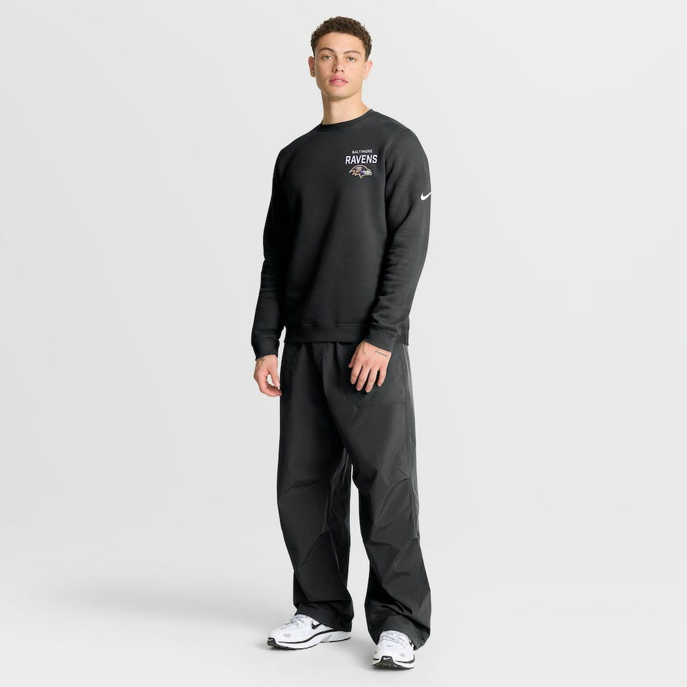 Nike Baltimore Ravens Primetime Club Fleece Pullover Sweatshirt Black