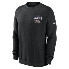 Nike Baltimore Ravens Primetime Club Fleece Pullover Sweatshirt Black