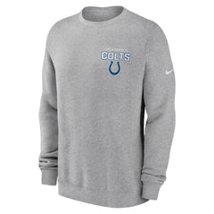 Nike Indianapolis Colts Primetime Club Fleece Pullover Sweatshirt Heather Gray