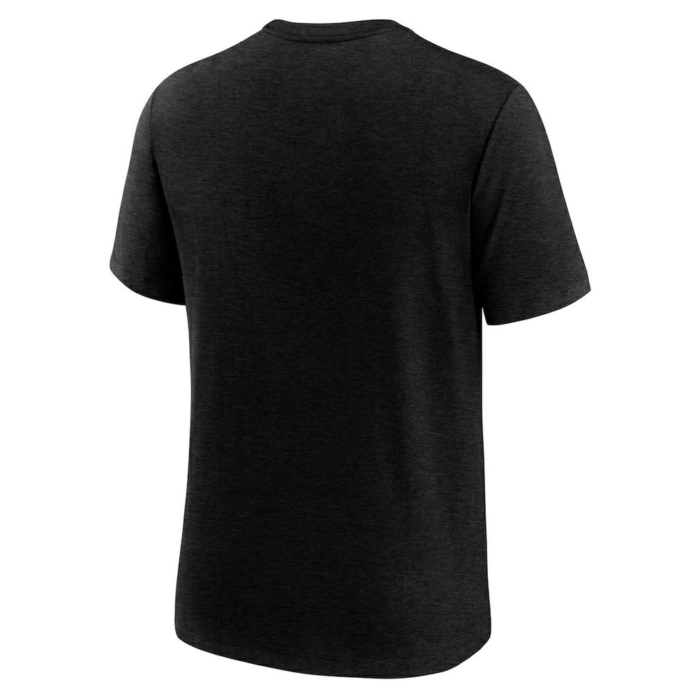 Nike Las Vegas Raiders Long Pass Tri-Blend T-Shirt Heather Black