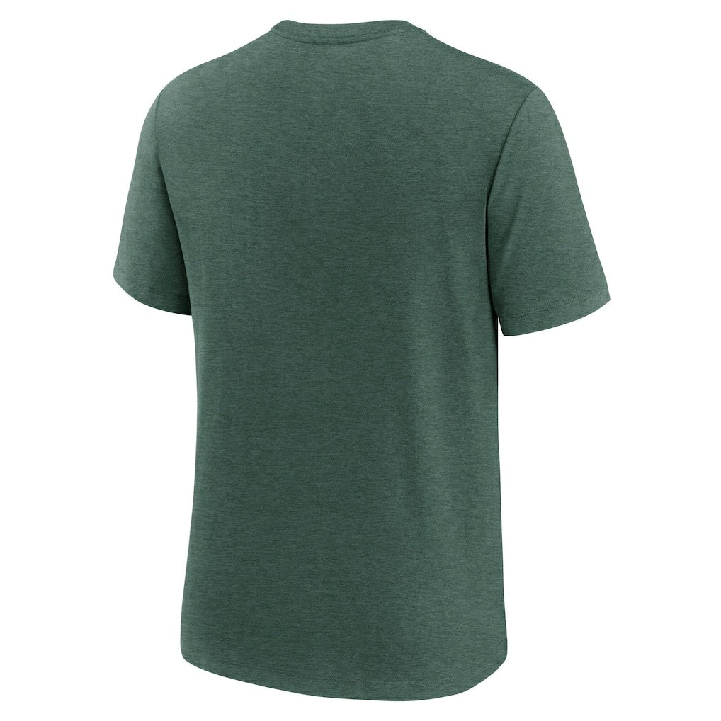 Nike New York Jets Long Pass Tri-Blend T-Shirt Heather Green