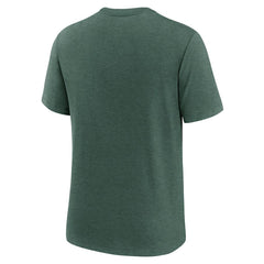 Nike New York Jets Long Pass Tri-Blend T-Shirt Heather Green