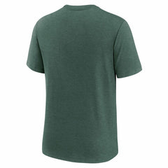 Nike Green Bay Packers Long Pass Tri-Blend T-Shirt Heather Green