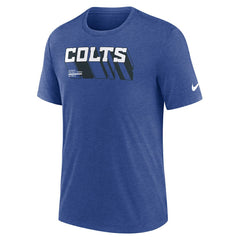 Nike Indianapolis Colts Long Pass Tri-Blend T-Shirt Heather Royal