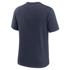 Nike Chicago Bears Long Pass Tri-Blend T-Shirt Heather Navy