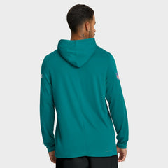 Nike Miami Dolphins Big & Tall Alt Pack Dri-FIT Long Sleeve Hoodie T-Shirt  Aqua