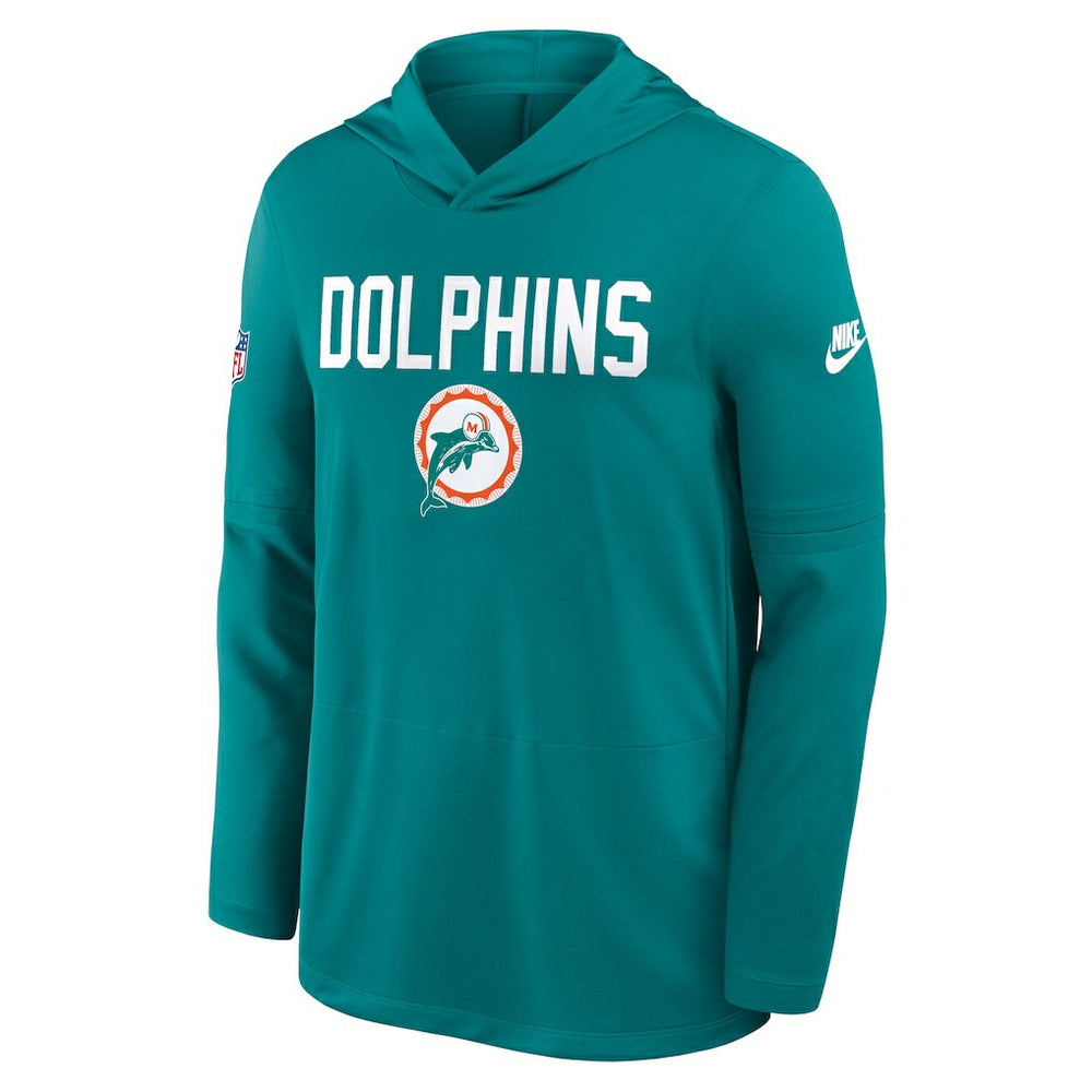 Nike Miami Dolphins Big & Tall Alt Pack Dri-FIT Long Sleeve Hoodie T-Shirt  Aqua