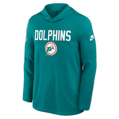 Nike Miami Dolphins Big & Tall Alt Pack Dri-FIT Long Sleeve Hoodie T-Shirt  Aqua