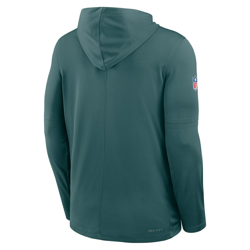 Nike Philadelphia Eagles Big & Tall Sideline Dri-FIT Long Sleeve Hoodie T-Shirt Midnight Green