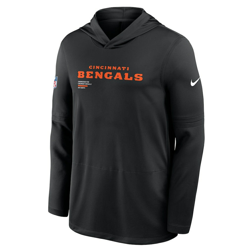 Nike Cincinnati Bengals Big & Tall Sideline Dri-FIT Long Sleeve Hoodie T-Shirt Black