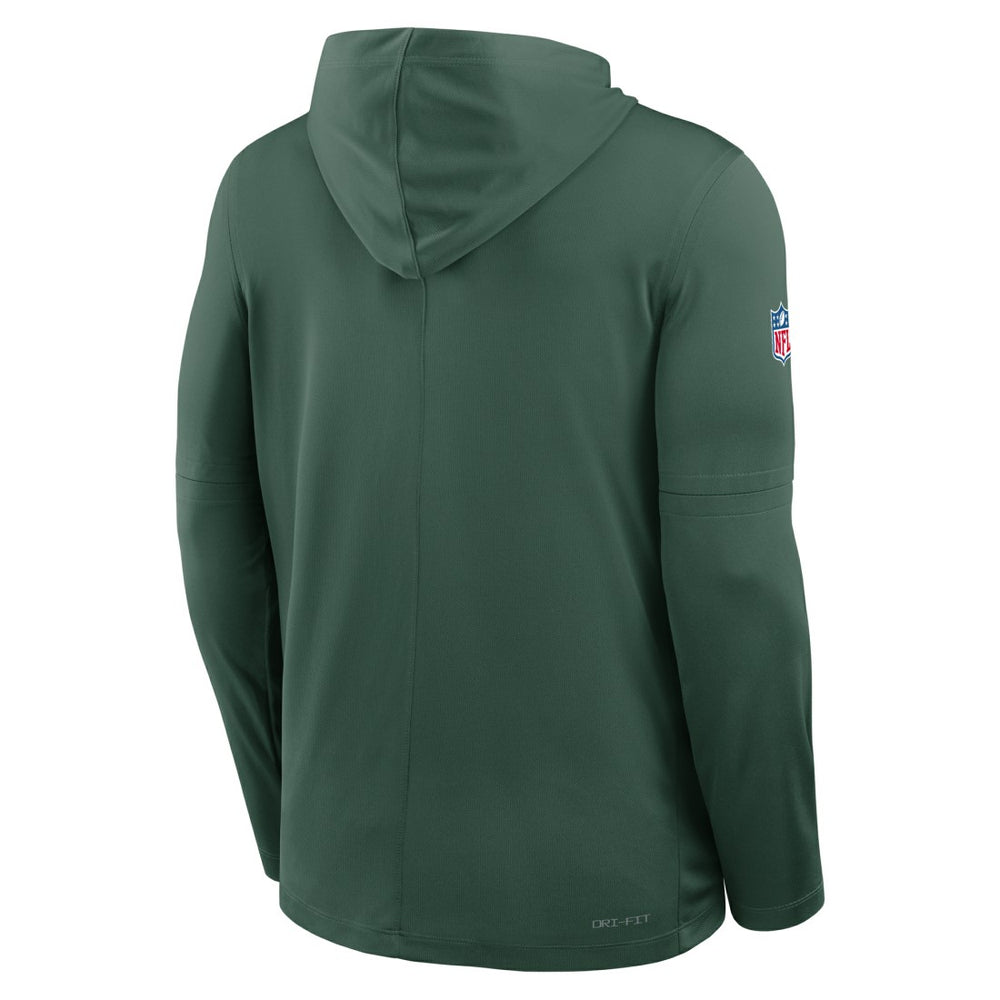 Nike Green Bay Packers Big & Tall Sideline Dri-FIT Long Sleeve Hoodie T-Shirt Green