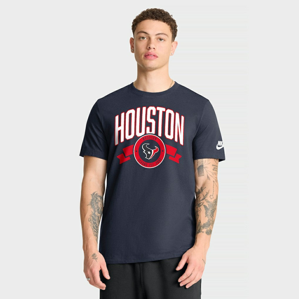 Nike Houston Texans Rewind Front and Back Hit Essential T-Shirt Navy
