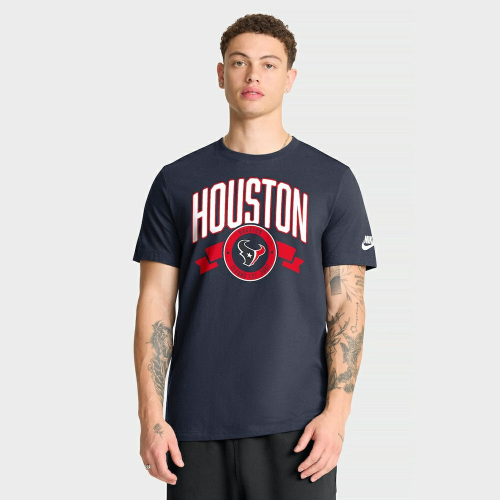 Nike Houston Texans Rewind Front and Back Hit Essential T-Shirt Navy