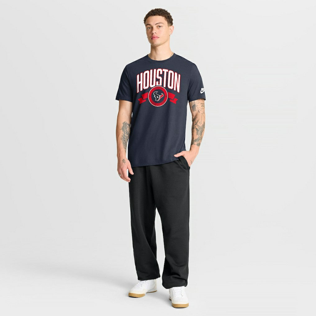 Nike Houston Texans Rewind Front and Back Hit Essential T-Shirt Navy