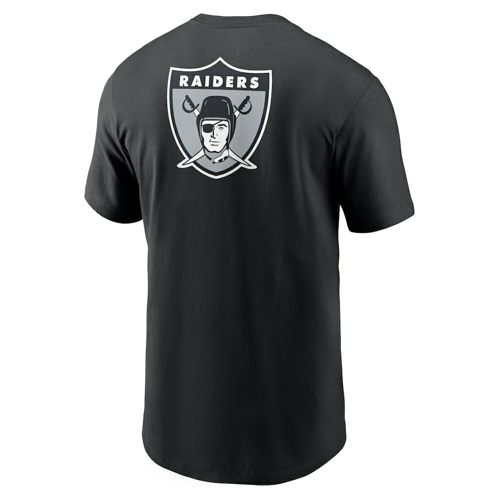 Nike Las Vegas Raiders Rewind Front and Back Hit Essential T-Shirt Black